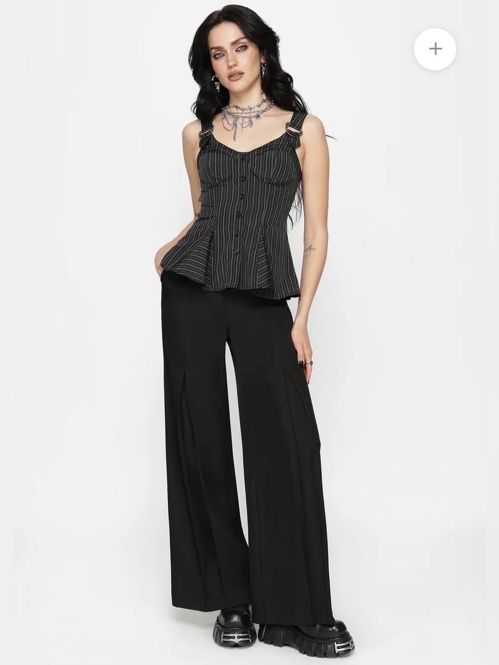 NWT Disturbia Jenna Stripe D-Ring Buckle Cami Top- size 8
